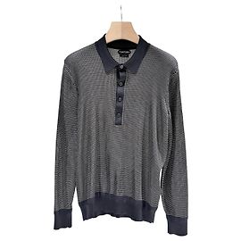 Tom Ford Langarm-Poloshirt aus Seidenmischung
