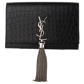 Saint Laurent Borsa a tracolla YSL Crocodile Kate Tassel WOC