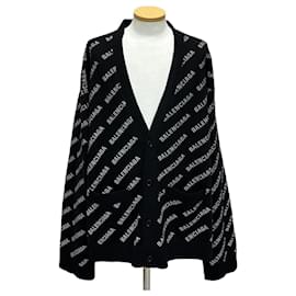 Cashmere-Cardigan mit Allover-Logo-Print - Balenciaga