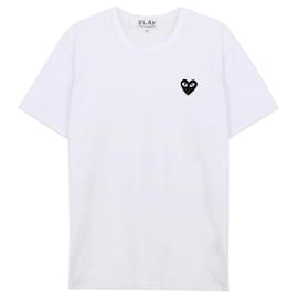 T-Shirt mit schwarzem Herz-Patch - Comme Des Garcons