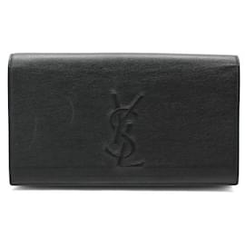 Saint Laurent Clutch Belture in pelle nera