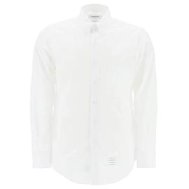 Thom Browne Camicia classica in popeline con rifinitura RWB nascosta