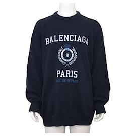 Oversized Baumwollstrick für Herren mit College-Print - Balenciaga