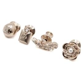 Conjunto de broches de pasador Camellia Gold CC Number - Chanel