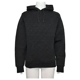 Dior T-shirt à capuche pour homme en mélange de coton noir avec motif Oblique