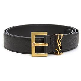 Saint Laurent Cintura con fibbia quadrata monogramma