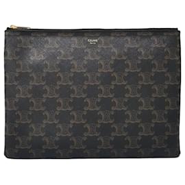 Clutch Pouch in Tela Triomphe - Céline