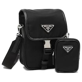 Prada Borsa a tracolla in RE-NYLON e pelle
