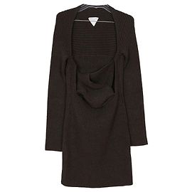 Bottega Veneta Vestido de punto acanalado marrón