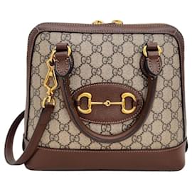 Gucci Borsa Tote con Manico Superiore e Tracolla Horsebit Small