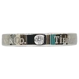 Tiffany & Co Nuovo articolo Anello a fascia in platino e diamanti Taglia