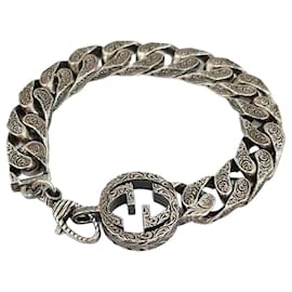 Bracciale a maglie intrecciate in argento da donna - Gucci