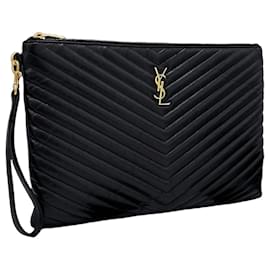 Bolso de mano Monogram Matelassé Negro - Saint Laurent