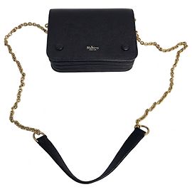Mulberry Piccola borsa a tracolla quadrata in pelle naturale nera, size Small
