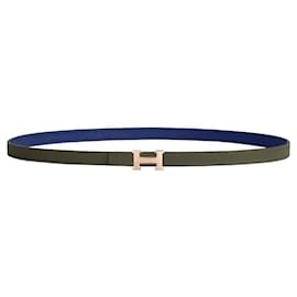 Hermès Correa de cuero reversible