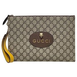 Gucci GG Supreme Neo Vintage Clutch mit Schulterriemen