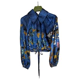 Blusa de sarga de seda estampada Tian - Gucci