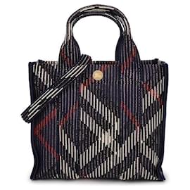 Mini borsa tote in maglia a quadri - Burberry