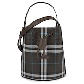 Mini borsa a secchiello a quadri - Burberry