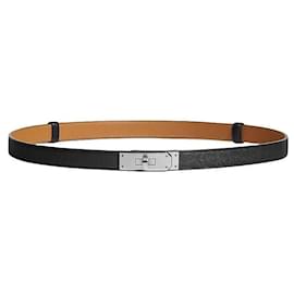 Cintura Kelly da donna Nero Fibbia Argentata - Hermès