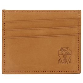 Brunello Cucinelli Logo Nubuk Leder Kartenetui