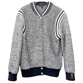 Louis Vuitton Tweed-Bomberjacke Grau