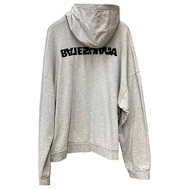 Logo Hoodie Grau - Balenciaga
