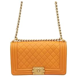 Boy Bag Flap Bag Medium Lambskin Gold Tone Series - Chanel