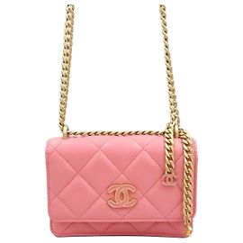 Chanel Mini borsa a tracolla con patta in agnello rosa - Nuova stagione