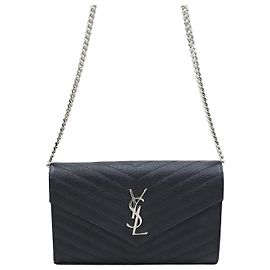 Saint Laurent Bolsa de ombro WOC matelassê preta