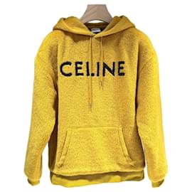 Alpaca Hoodie mit Glitter-Logo Gelb - Céline