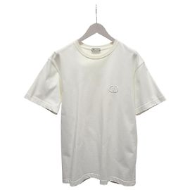 Dior Weißes Baumwoll-Jersey-T-Shirt mit Stickerei