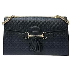Gucci Borsa a tracolla Emily Micro GG Shima Navy