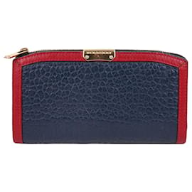 Long portefeuille Allington en cuir bleu marine - Burberry
