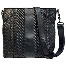 Bottega Veneta Borsa a tracolla Black Intrecciato Imperatore