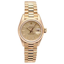 Rolex Orologio Vintage Datejust in Oro da Donna con Quadrante Oro Bokkasi
