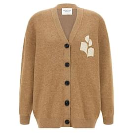 NORTON Logo Cardigan Camel - Isabel Marant
