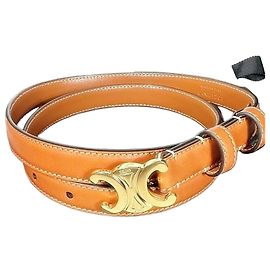 Céline Cintura Trim Trionf in pelle di vitello naturale Tan
