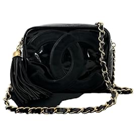 Chanel Mini borsa a tracolla vintage in vernice con nappa