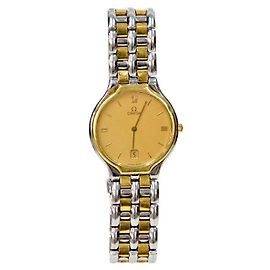 Omega Gold Combi De Ville Quarzuhr