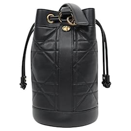 Kleiner Cannage Bucket Rucksack schwarz - Dior