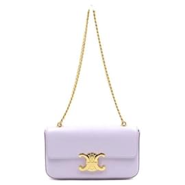 Céline Clutch a tracolla lavanda chiaro con catena dorata