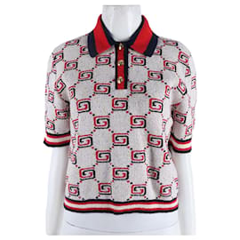 Gucci Strickoberteil mit kurzen Ärmeln