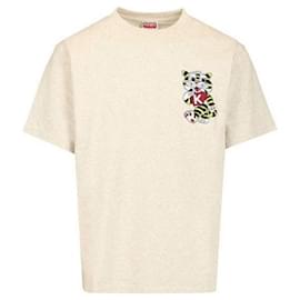 Kenzo Oversized Baumwoll-T-Shirt mit Wild Tiger Stickerei