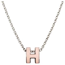 Collier Mini Popashu Rose Argenté Draje - Hermès