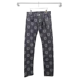 Schwarze Denim-Hose mit Medusa Multi Lettering Logo - Versace