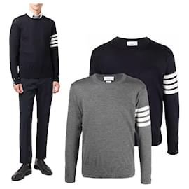 Diagonalstrick aus Merinowolle - Thom Browne