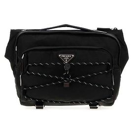 Prada Borsa a tracolla in nylon e pelle Speedlock
