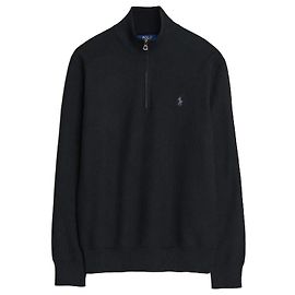 Ralph Lauren Polo-Strick mit Logo und halbem Reißverschluss