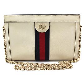 Gucci Borsa a Spalla Ophidia GG Gold Logo Chain